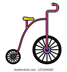 cute trycicle toy icon