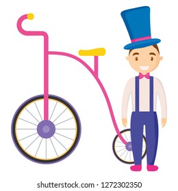 cute trycicle toy icon