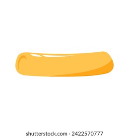 Cute Tteokbokki noodle cartoon. Korean street food. simple vector logo sausage. Tteokbokki is korean food.
