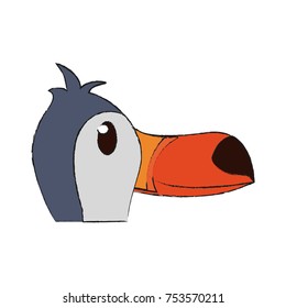 Cute tucano bird icon vector illustration graphic design