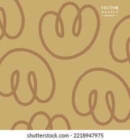 Cute tulips, repeated graphics, hand-drawn brush effect, one smooth curve, vector graphics
