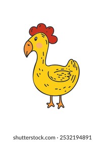 Cute turkey in a children's cartoon style"