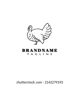 cute turkey logo icon design modern vector illustration