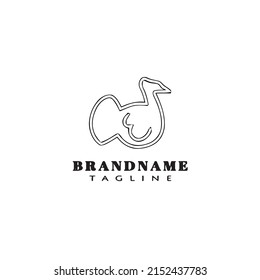 süße Truthahn-Logo-Symbol Design moderne Vektorgrafik