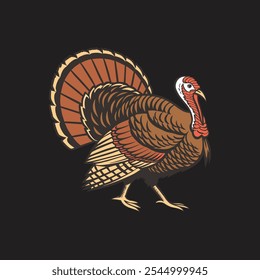 Cute turkey thanksgiving vector illustration design