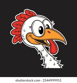 Cute turkey thanksgiving vector illustration design