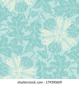 Cute turquoise floral seamless pattern. Can be used for wallpapers, fills, web page background, surface textures