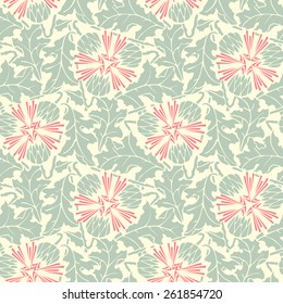 Cute turquoise floral seamless pattern. Can be used for wallpapers, fills, web page background, surface textures