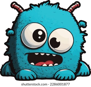 Cute turquoise forest monster #6