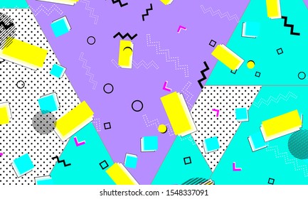 Cute Turquoise Texture. Lilac Contemporary Artwork. Graphic Pattern. Yellow Print. Geometric Template. Violet Textile Flyer. Ultramarine Wallpaper. Minimal Composition.