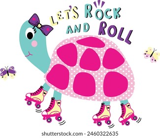 cute turtle animal design for girl