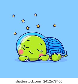 Cute Turtle Astronaut Sleeping With Star Cartoon Vector Icon
Illustration. Animal Science Icon Concept Isolated Premium
Vector. Flat Cartoon Style