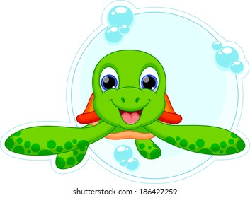 Cute turtle cartoon