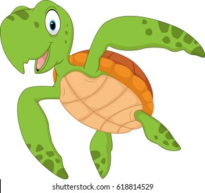 Cute turtle cartoon