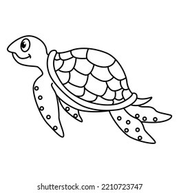 Cute Turtle Cartoon Characters Vector Illustration Stock Vector ...