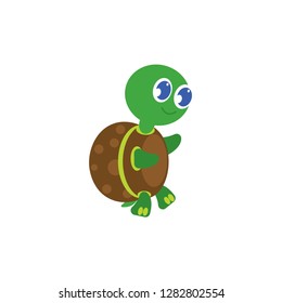 cute turtle cartoon icon