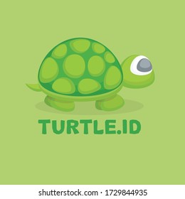 cute turtle cartoon mascot logo
