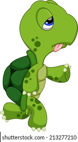 Cute Turtle Cartoon Running