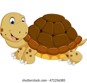 Cute turtle cartoon running