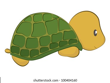 Cute turtle cartoon vector