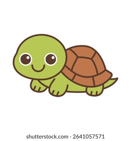 Cute Turtle Cartoon Vector Illustration
