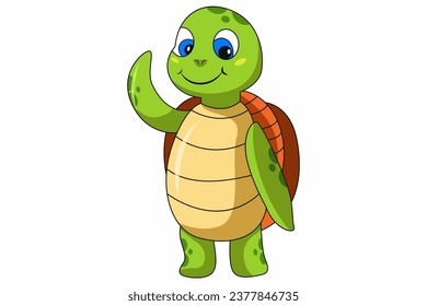 Ilustración de diseño de caracteres de tortuga ligera