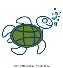 cute turtle character icon