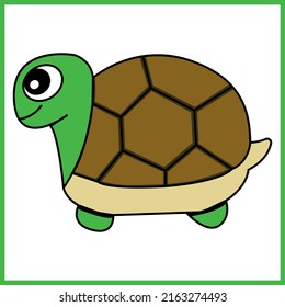 Cute Turtle character vector EPS And Image