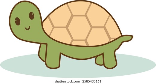 Cute Turtle Clipart Character Vector Illustration!  This charming design is perfect for adding a touch of fun and whimsy to your creative projects. 