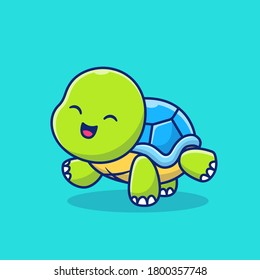 Cute Turtle Doing Yoga Cartoon Vector Icon Illustration. Animal Sport Icon Concept Isolated Premium Vector. Flat Cartoon Style