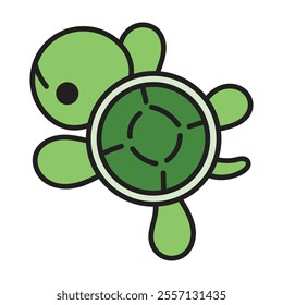 Cute Turtle Doodle Illustration - 02