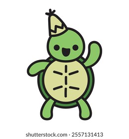 Cute Turtle Doodle Illustration - 14
