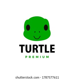 cute turtle flat logo vector icon illustration