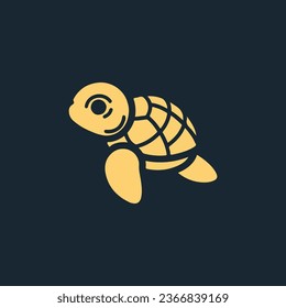 cute turtle icon illustration for nursery