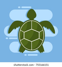 Cute turtle illustration design