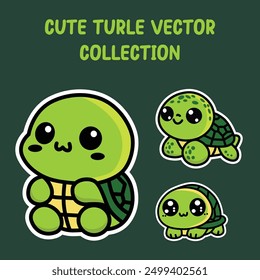 cute turtle illustration vector graphic