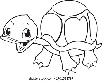 a cute turtle  is laughing