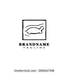 cute turtle logo template icon modern vector illustration