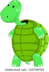cute turtle mascot cartoon vector