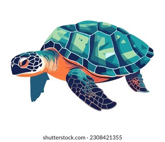 Masa de tortuga corta arrastrando icono aislado