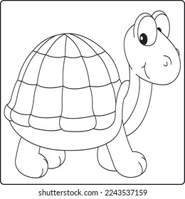 Cute Turtle To Print and Color