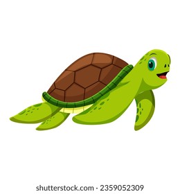 Cute Turtle Sea Animal Character Illustration