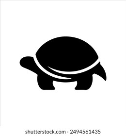 Cute turtle silhouette on white background. Turtle  icon vector sign illustration design.
