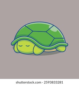 Cute turtle sleeping vector children's illustration Q edition vector cartoon illustration