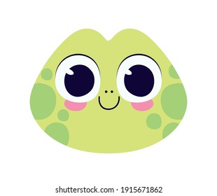 cute turtle smiling on a white background vector illustration design