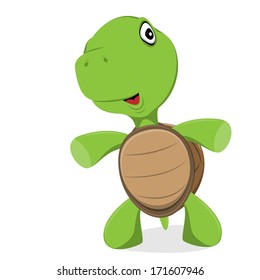 cute turtle standing