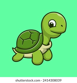 Cute Turtle Standing Cartoon Vector Icon Illustration. Animal
Nature Icon Concept Isolated Premium Vector. Flat Cartoon
Style