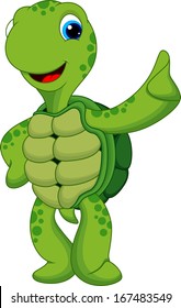 cute turtle thumbs up