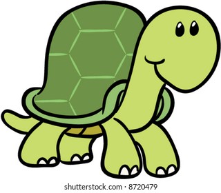 cute turtle vector illustration