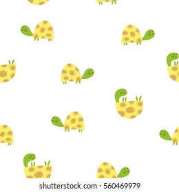 Cute turtle vector print